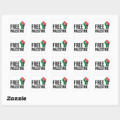 Sticker Carré Libérez la Palestine, Solidarité avec la Palestine (Feuille)