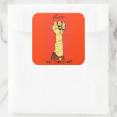 Sticker Carré Libérez l'autocollant poulets (Sac)