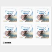 Sticker Carré Libérez votre ticker mental (Feuille)