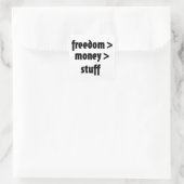 Sticker Carré Liberté > Argent > Stups (Sac)