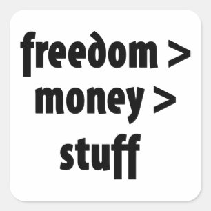 Sticker Carré Liberté > Argent > Stups