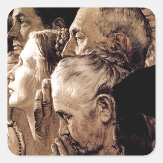 Sticker Carré Liberté de culte (Devant)