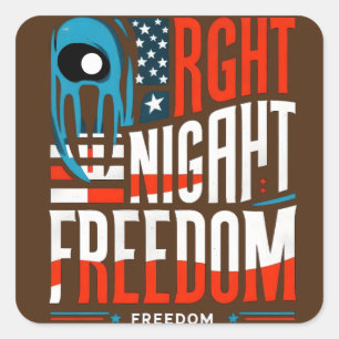 Sticker Carré Liberté et Halloween : Un design simple et moderne