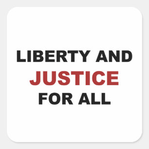 Sticker Carré Liberté et JUSTICE pour tous