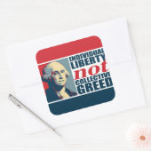 Sticker Carré Liberté individuelle non cupidité collective (Enveloppe)
