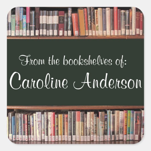 Sticker Carré Librairie personnalisée Librairie Librairie Sticke (Devant)