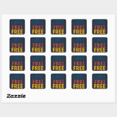 Sticker Carré Libre (Feuille)