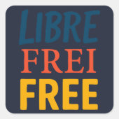 Sticker Carré Libre (Devant)