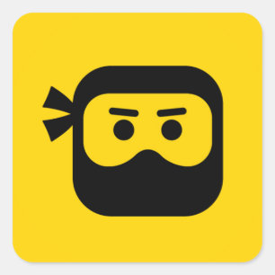 Sticker Carré L'icône de DLive Ninja a ajusté l'autocollant