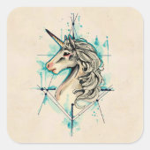 Sticker Carré Licorne (Devant)