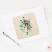 Sticker Carré Licorne (Enveloppe)