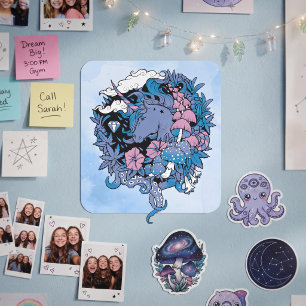 Sticker Carré Licorne