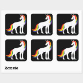 Sticker Carré Licorne | Arc (Feuille)