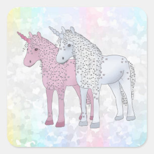 Sticker Carré Licornes