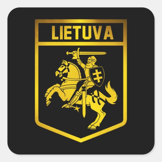 Sticker Carré Lietuva Emblem (Devant)