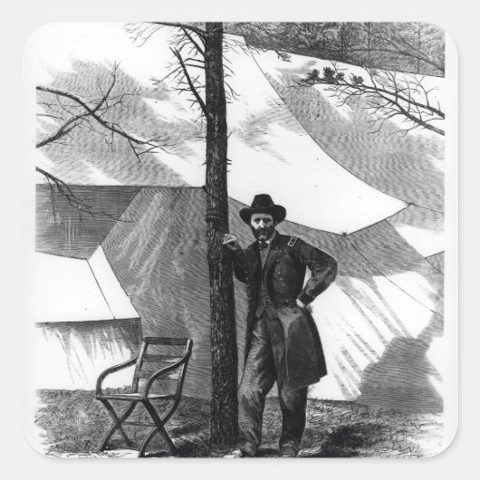 Sticker Carré Lieutenant-général Ulysses S. Grant (Devant)