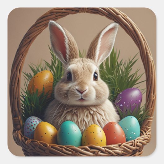 Sticker Carré lièvre (Devant)