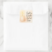 Sticker Carré Light a Candle Feel at Ease (Sac)