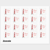 Sticker Carré Lighthouse Red Merci Beach Wedding Ocean Beach (Feuille)