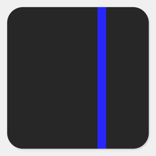 Sticker Carré Ligne Bleue Mince Symbolique verticale (Devant)