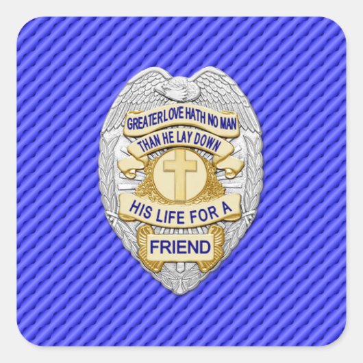 Sticker Carré Ligne Bleue Mince Un-d'un-un-un-un (Devant)