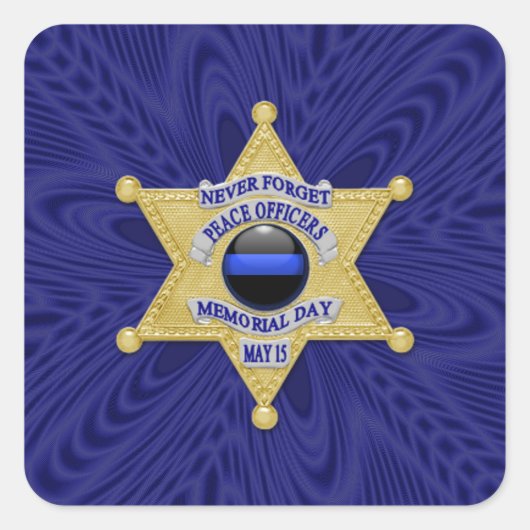 Sticker Carré Ligne Bleue Mince Un-d'un-un-un-un (Devant)