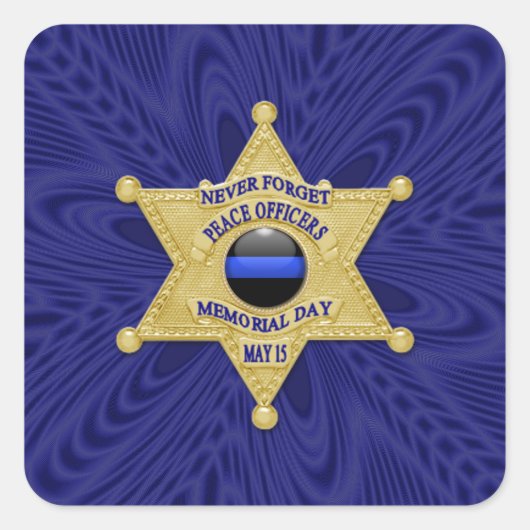 Sticker Carré Ligne Bleue Mince Un-d'un-un-un-un (Devant)