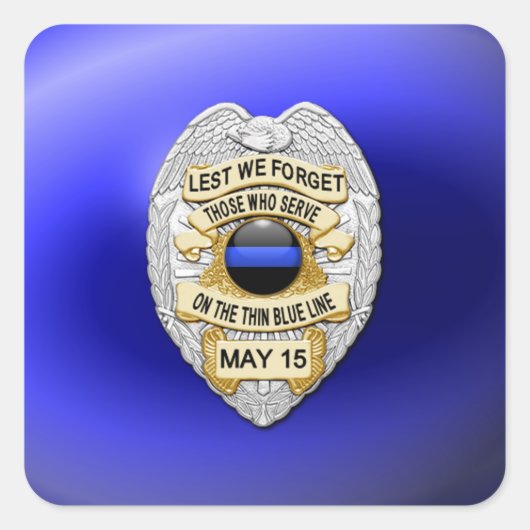 Sticker Carré Ligne Bleue Mince Un-d'un-un-un-un (Devant)