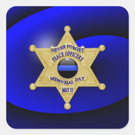 Sticker Carré Ligne Bleue Mince Un-d'un-un-un-un (Devant)