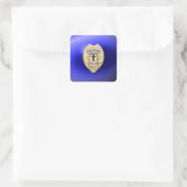 Sticker Carré Ligne Bleue Mince Un-d'un-un-un-un (Sac)