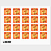 Sticker Carré Ligne Dancing Chic #5 (Feuille)