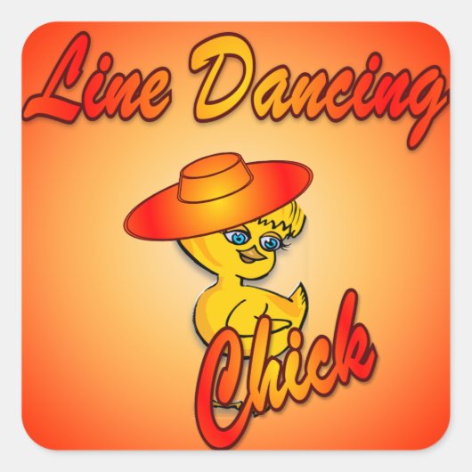 Sticker Carré Ligne Dancing Chic #5 (Devant)