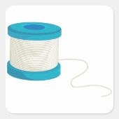 Sticker Carré Ligne de pêche (Devant)