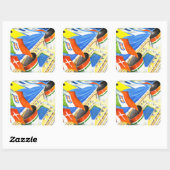 Sticker Carré Ligne italienne ~ Sous ce drapeau (Feuille)