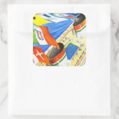 Sticker Carré Ligne italienne ~ Sous ce drapeau (Sac)