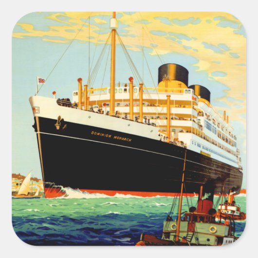 Sticker Carré Ligne Shaw Savill (Devant)