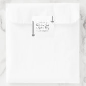 Sticker Carré Lignes Abstraites Noir Blanc Mariage moderne (Sac)