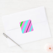 Sticker Carré Lignes colorées (Enveloppe)