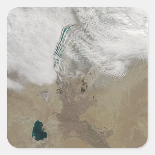 Sticker Carré Lignes distinctives des nuages (Devant)