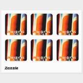 Sticker Carré Lignes États-Unis (Feuille)