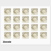 Sticker Carré lignes isodynamiques de présentation (Feuille)