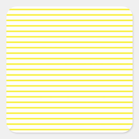 Sticker Carré Lignes jaunes blanches (Devant)