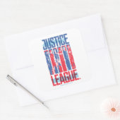 Sticker Carré Ligue de Justice | Blue & Red Group Pop Art (Enveloppe)