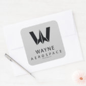 Sticker Carré Ligue de Justice | Logo Wayne Aerospace (Enveloppe)