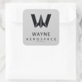 Sticker Carré Ligue de Justice | Logo Wayne Aerospace (Sac)