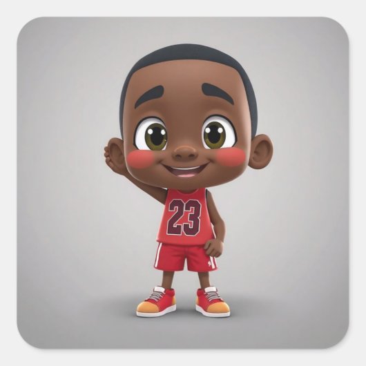 Sticker Carré Lil Jordan (Devant)