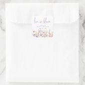 Sticker Carré Lilac Fleurs Sauvages Amour En Fleur Mariage (Sac)
