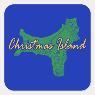 Sticker Carré L'île Christmas