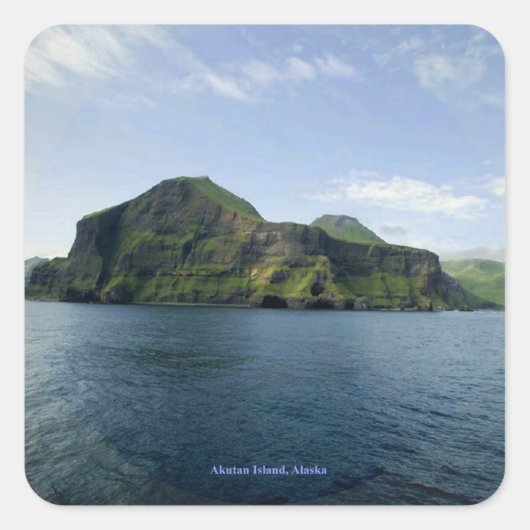 Sticker Carré L'île d'Akutan (Devant)
