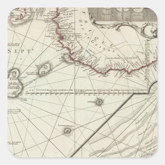 Sticker Carré L'île de Fernand de Noronha (Devant)